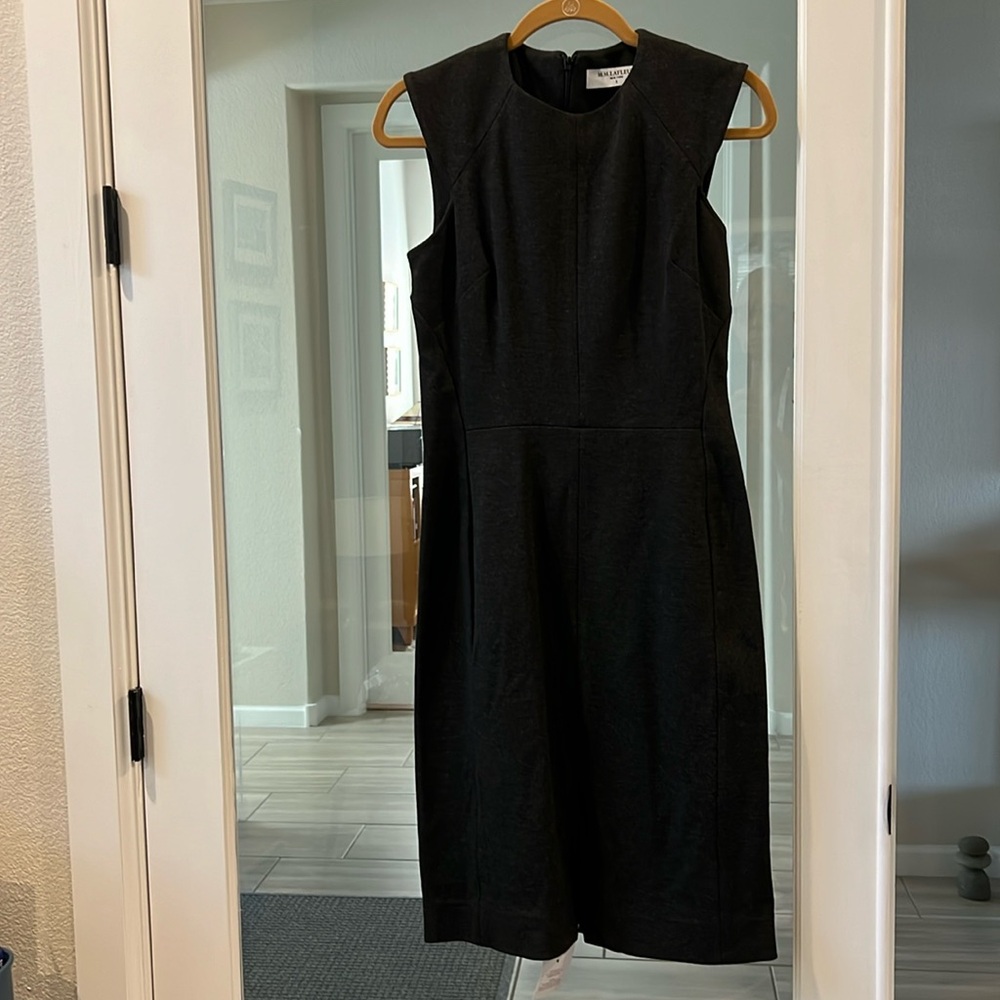 MM LaFleur NWT Katie Dk Charcoal Nylon Viscose Elastane Travel Work Dress size 8